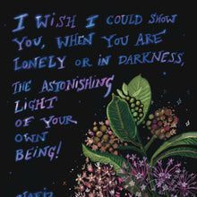 Load image into Gallery viewer, Tiny and Snail - Astonishing Light of Your Own Being Hafiz Quote — Encouragement Card