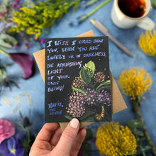 Load image into Gallery viewer, Tiny and Snail - Astonishing Light of Your Own Being Hafiz Quote — Encouragement Card