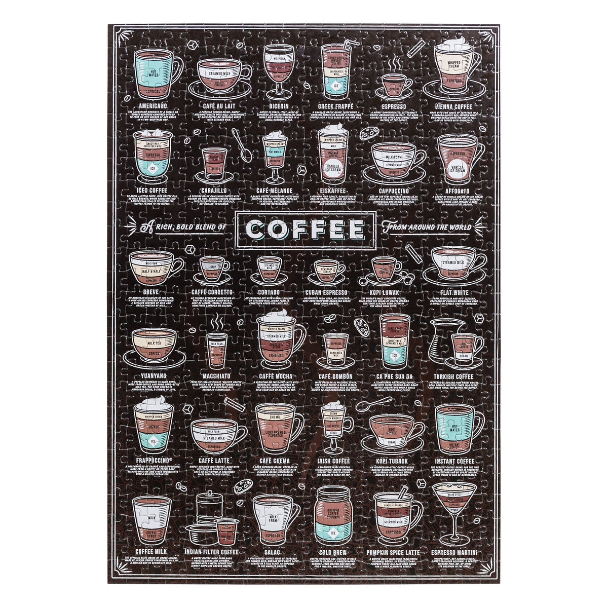 Chronicle Books - Coffee Lover's 500 Piece Jigsaw Puzzle