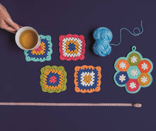 Load image into Gallery viewer, Danica Jubilee - Loop de loop Crochet Coasters Set of 4