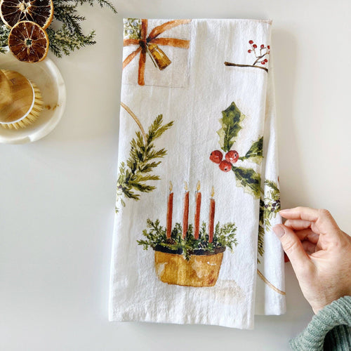 Tea Towel - Yuletide Christmas - Emily Lux Studio