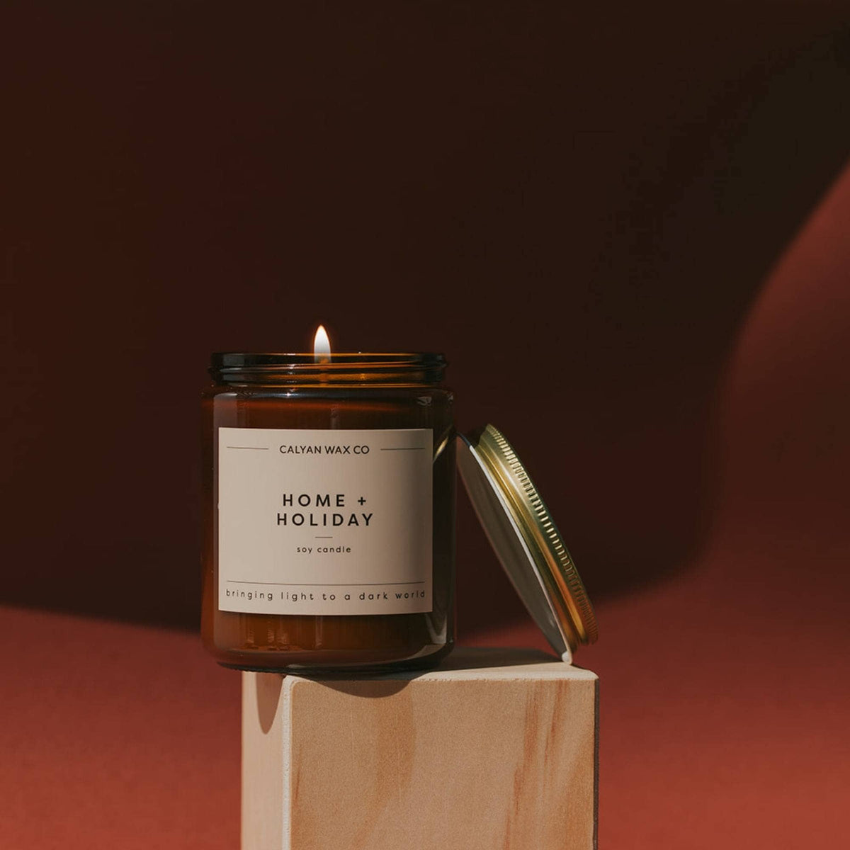 Calyan Wax Co. - Soy Candle | Home + Holiday | 7.2oz Amber Jar