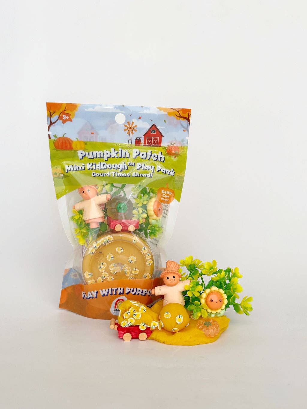 Earth Grown KidDoughs (KidDoughs by EGKD) - Pumpkin Patch Mini KidDough Play Pack