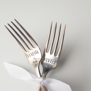 Girl Ran Away With the Spoon - Wedding Fork Sets