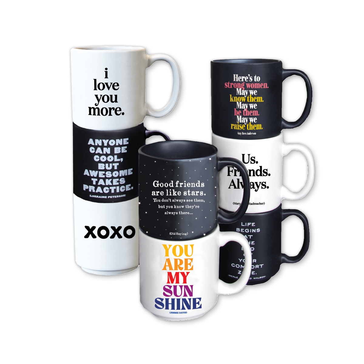 Quotable - Mini Mug "xoxo", 3 oz. Ceramic