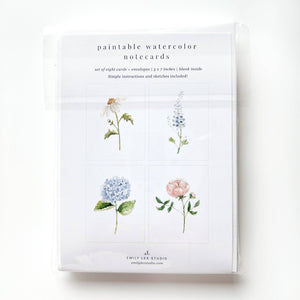 Watercolor Notecards: Garden Flowers