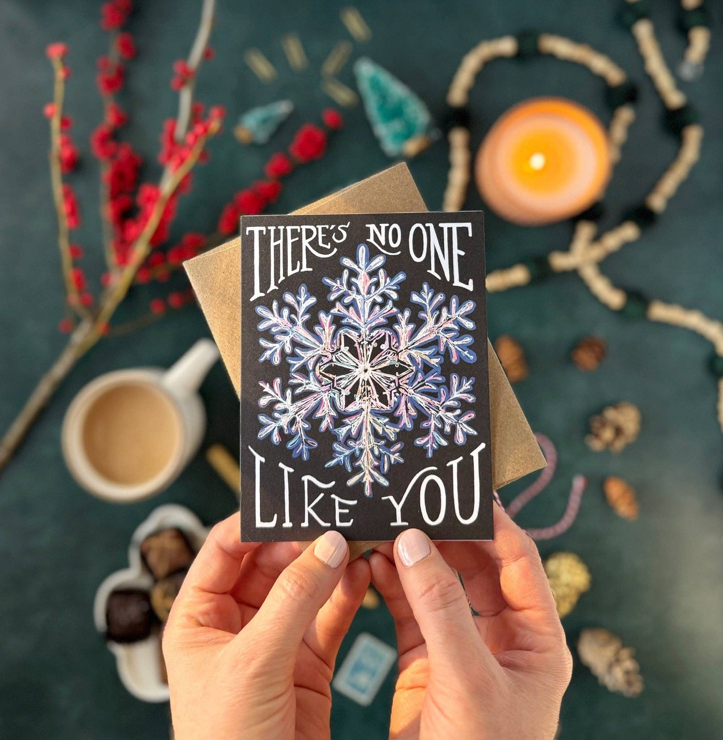 Tiny and Snail - There's No One Like You — Snowflake Card