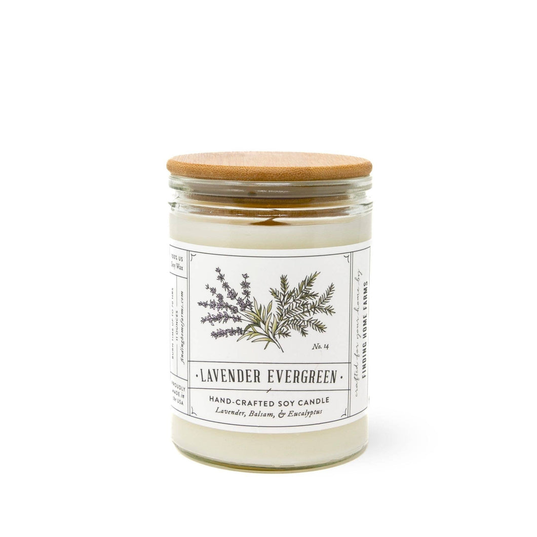 Finding Home Farms - Soy Candle, Lavender Evergreen, Woody & Herbal Scent