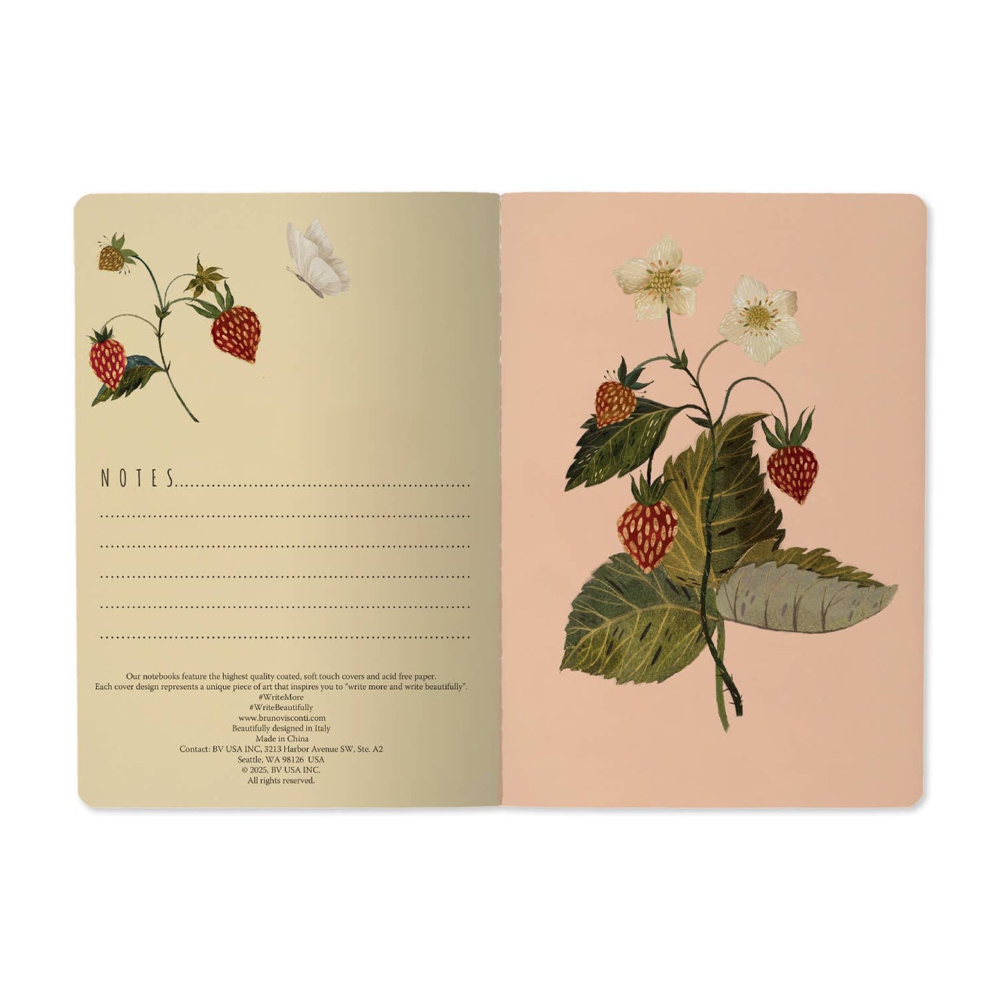 BV by Bruno Visconti - A5 Notebook - Wild Strawberry