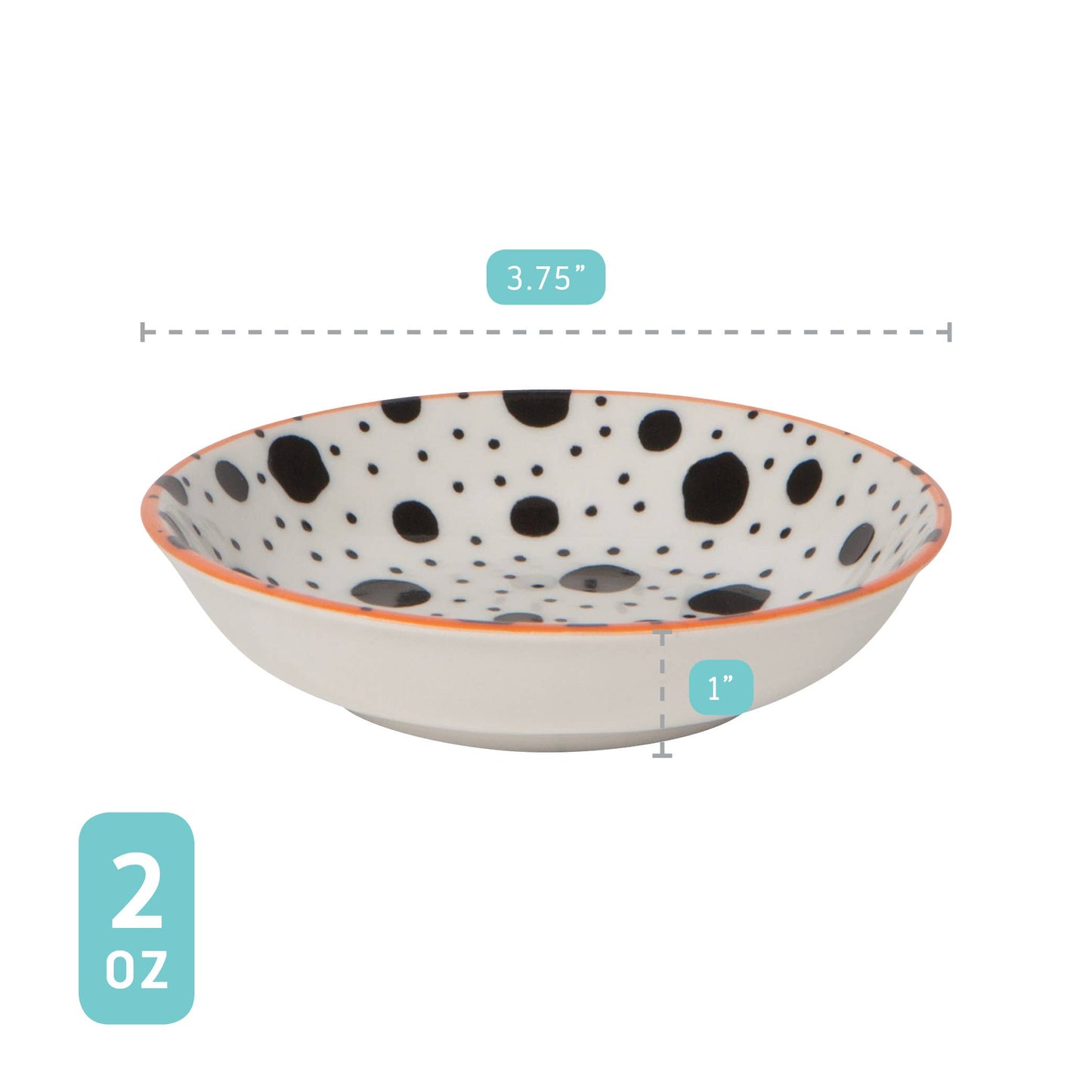 Pinch Bowl Set of 6 - Bits & Dots Multi-Color - Now Designs by Danica