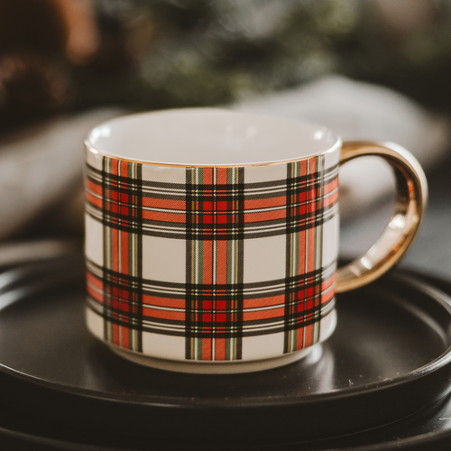 Plaid Coffee Mug - Christmas Decor & Gifts