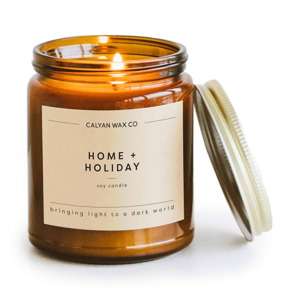 Calyan Wax Co. - Soy Candle | Home + Holiday | 7.2oz Amber Jar