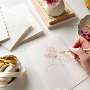 Watercolor Notecards: Garden Flowers