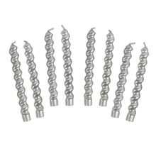 Load image into Gallery viewer, Silver Twirl Birthday Candles - 8 Pack | Birthday Party |