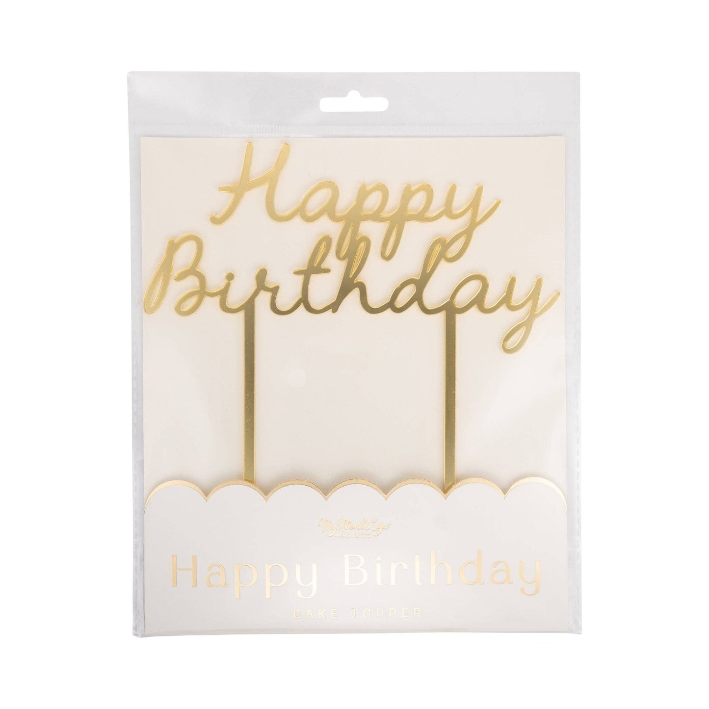 My Mind’s Eye - PLGBD05 - Gold Happy Birthday Cake Topper