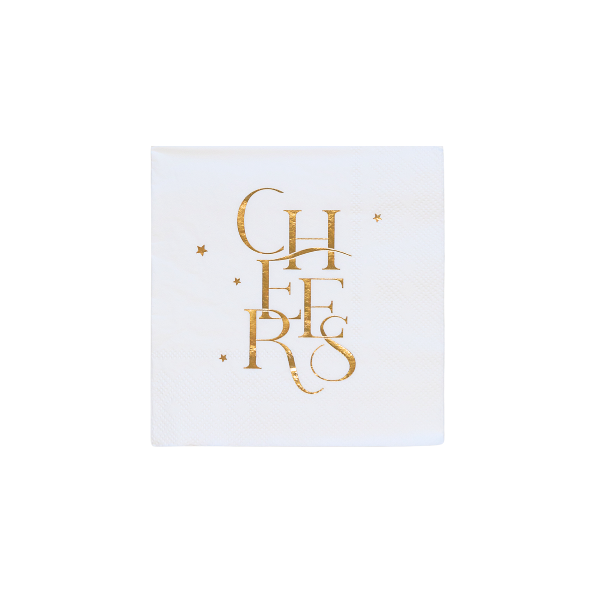 Bonjour Fête - Cheers Gold Foil Cocktail Napkins (Set of 20)