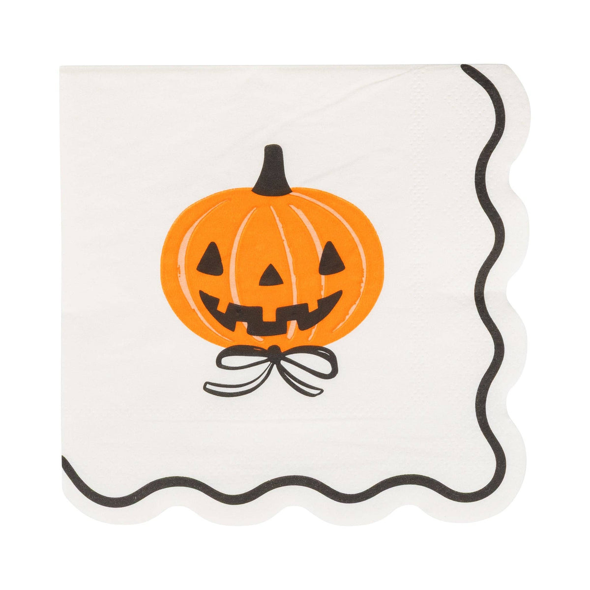 My Mind’s Eye - PLNP2527 - Pumpkin Bow Cocktail Napkin 24 ct