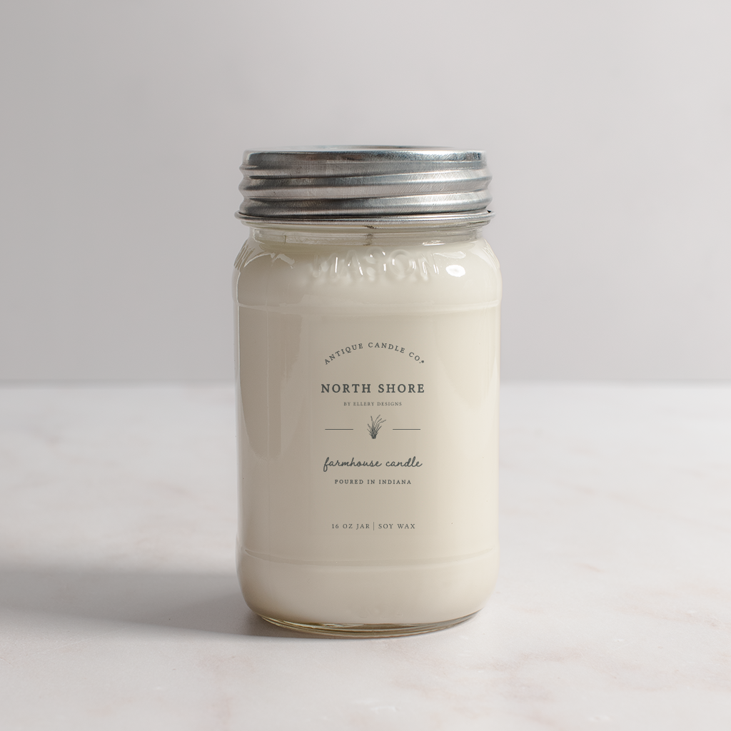 North Shore - Soy Wax Mason Jar Candle