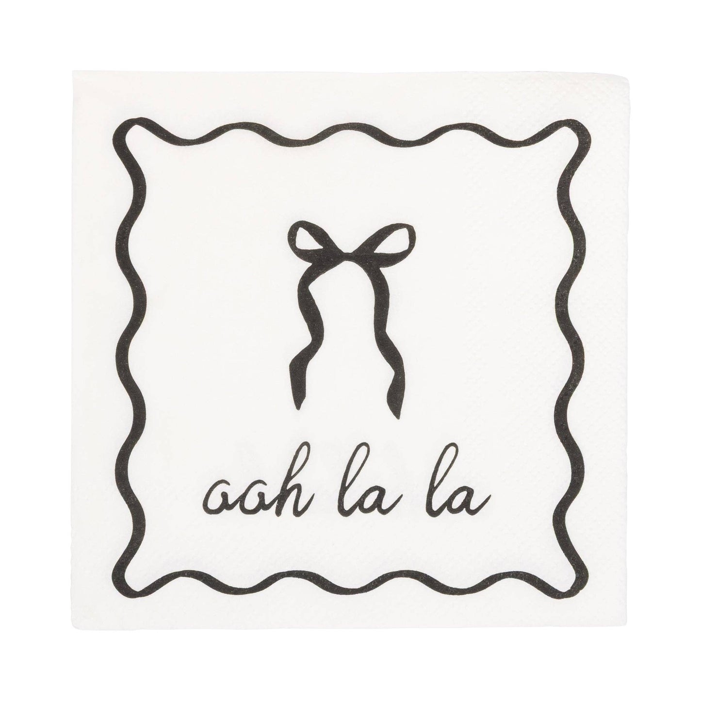 Napkin - Ooh La La Black and White Cocktail Napkin