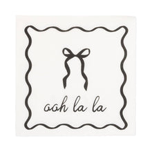 Load image into Gallery viewer, Napkin - Ooh La La Black and White Cocktail Napkin