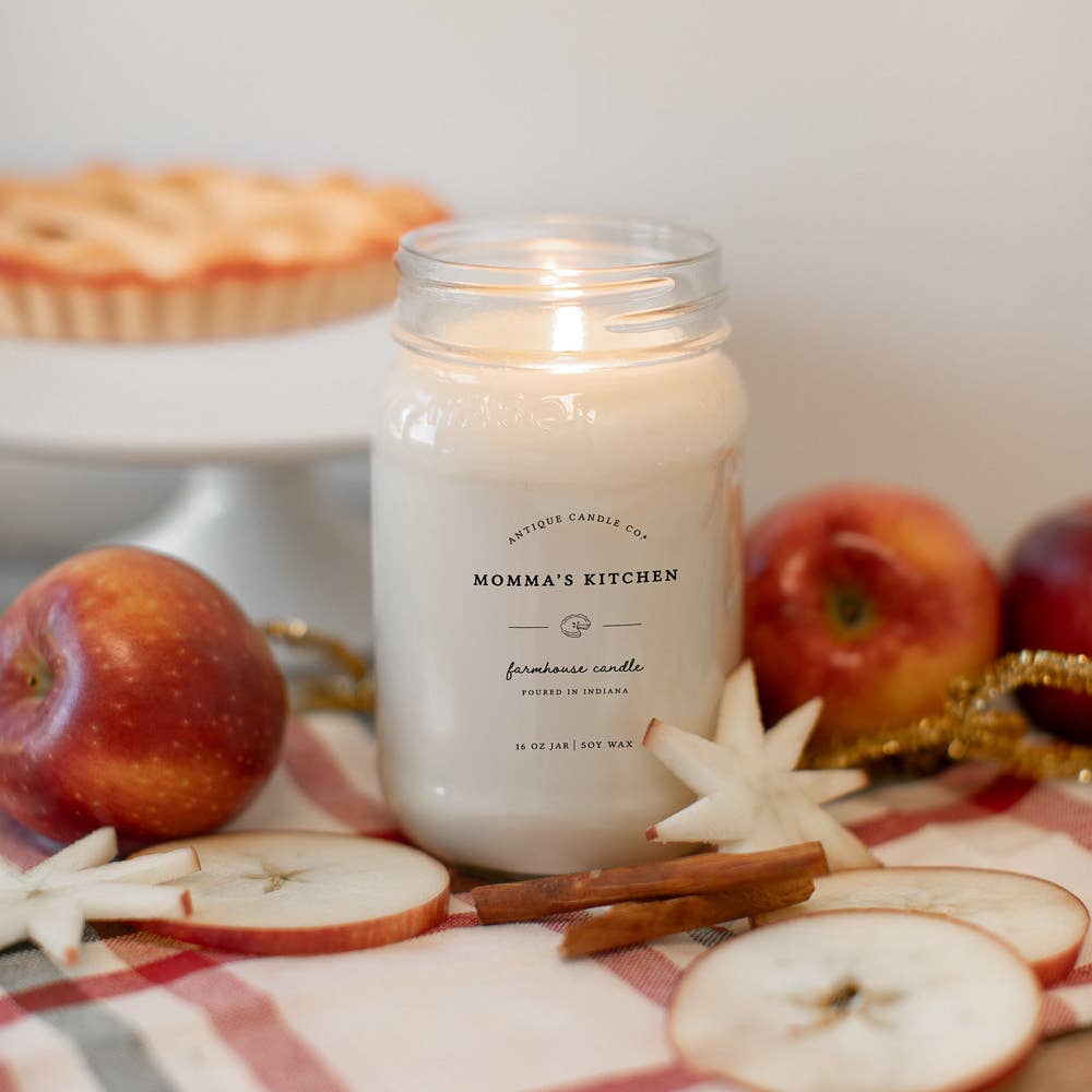 Momma's Kitchen Mason Jar Candle - Antique Candle Co - 16oz