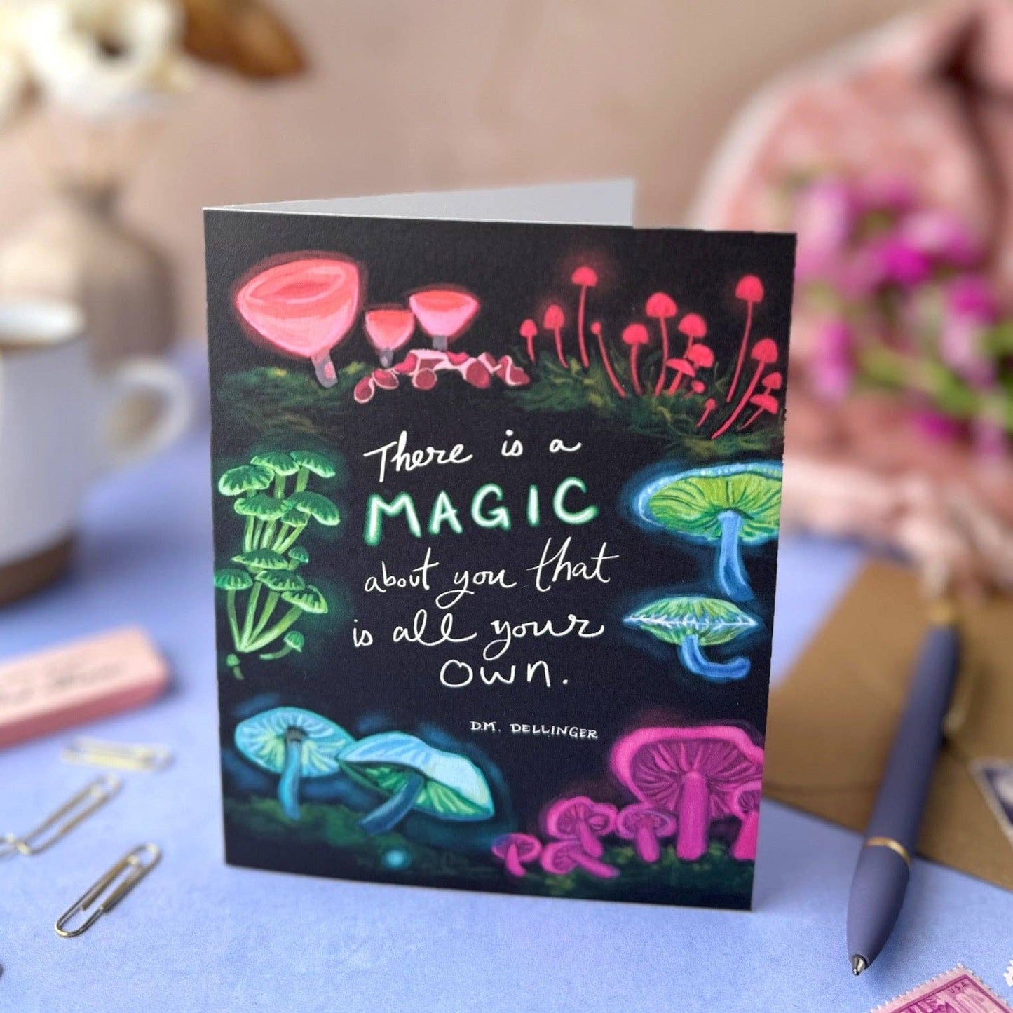 Tiny and Snail - There is a Magic About You That is All Your Own Mushroom Card