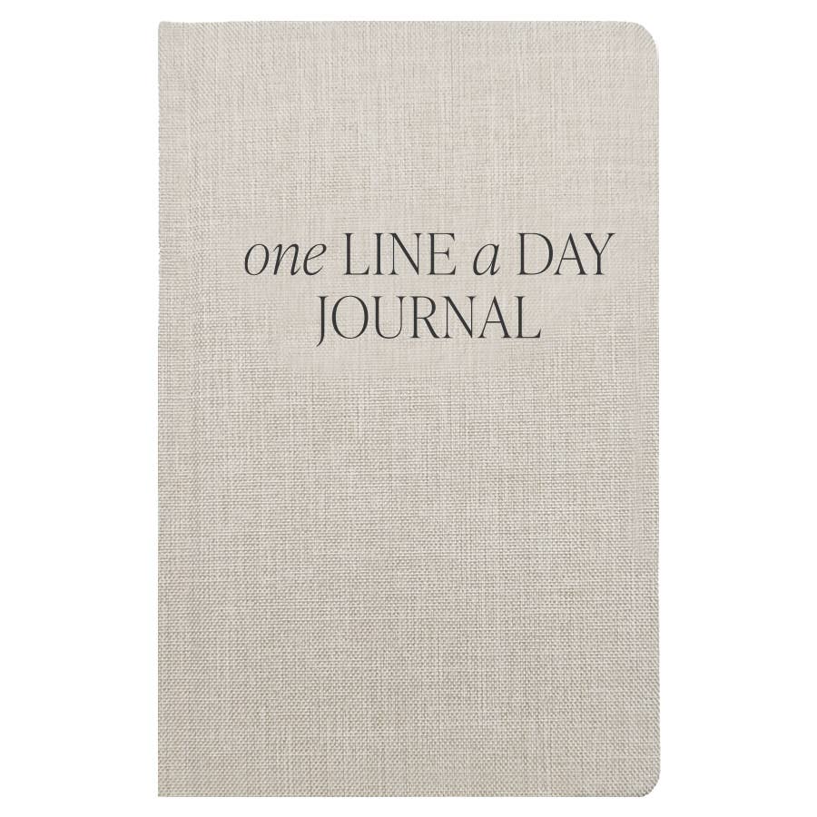 Sweet Water Decor - Tan One Line A Day Fabric Journal - Stationery Gifts
