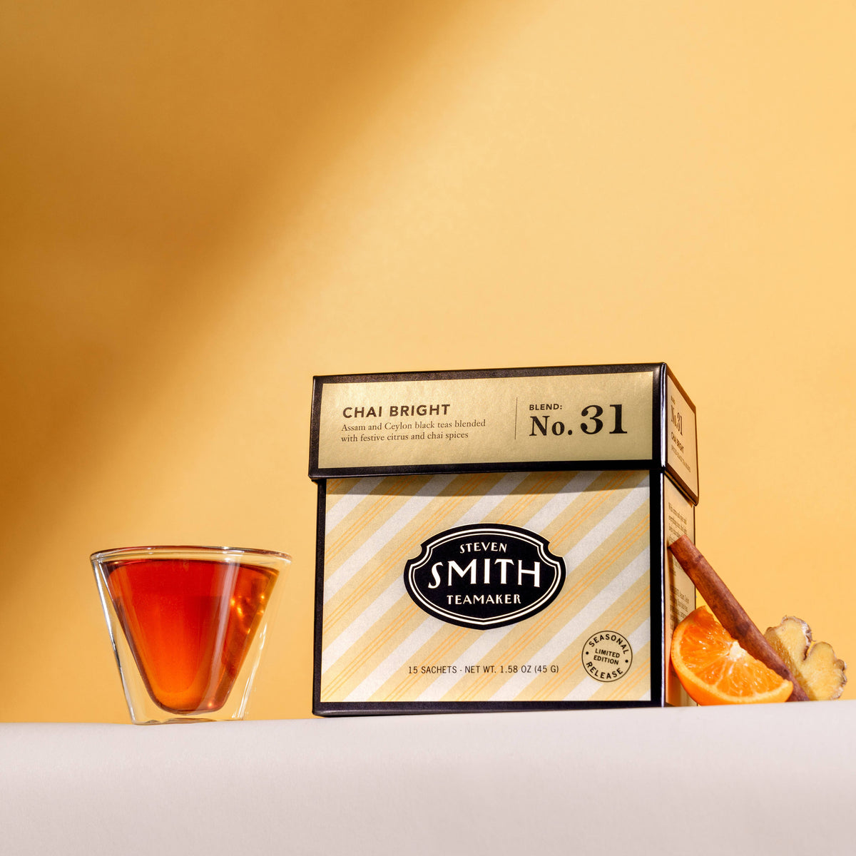 Smith Teamaker - Chai Bright - Holiday Seasonal Black Tea - Retail Cartons
