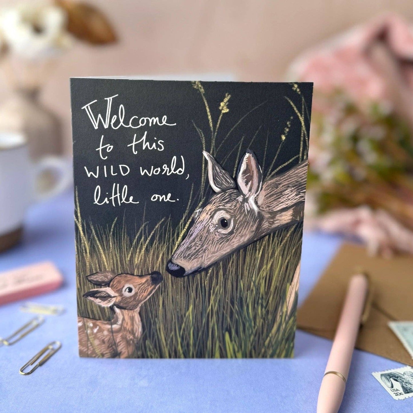 Tiny and Snail - Welcome to this Wild World, Little One Card