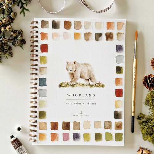 Watercolor Workbook: Woodland - Emily Lux Studio