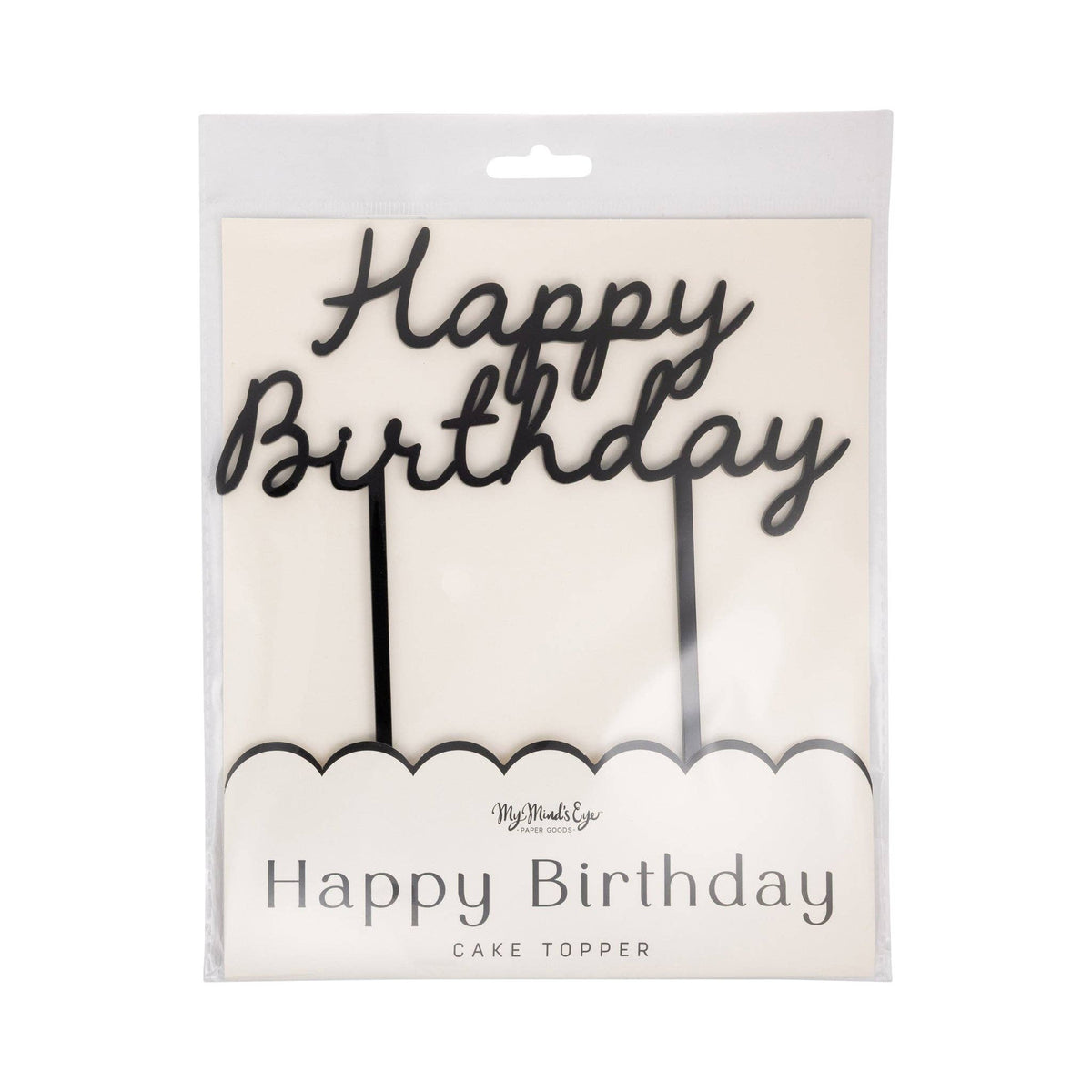 My Mind’s Eye - PLBKB11 - Black Happy Birthday Cake Topper
