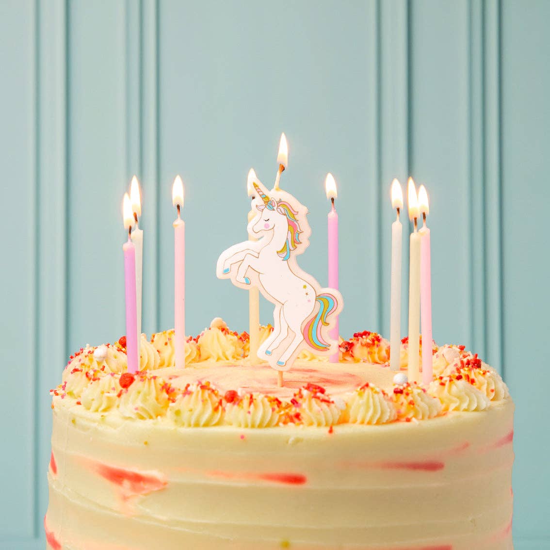Talking Tables USA - Home, Birthday, Games & Seasonal Decor - Tall Pastel Birthday Candles - 16 Pack | Cake Candles |