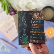 Load image into Gallery viewer, Tiny and Snail - May You Read Some Excellent Books This Year — Birthday Card