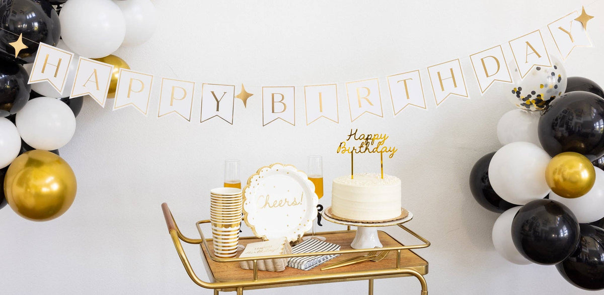 My Mind’s Eye - PLGBD05 - Gold Happy Birthday Cake Topper
