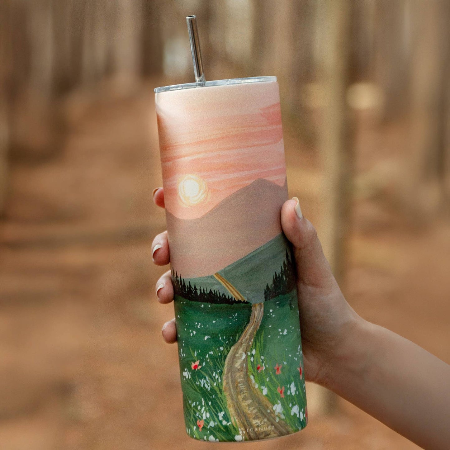 Steel Tumbler: Alpine Summer