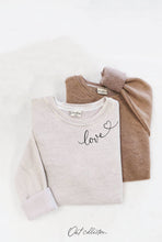 Load image into Gallery viewer, OAT COLLECTIVE - LOVE HEART NECKLINE Mineral Graphic Sweatshirt