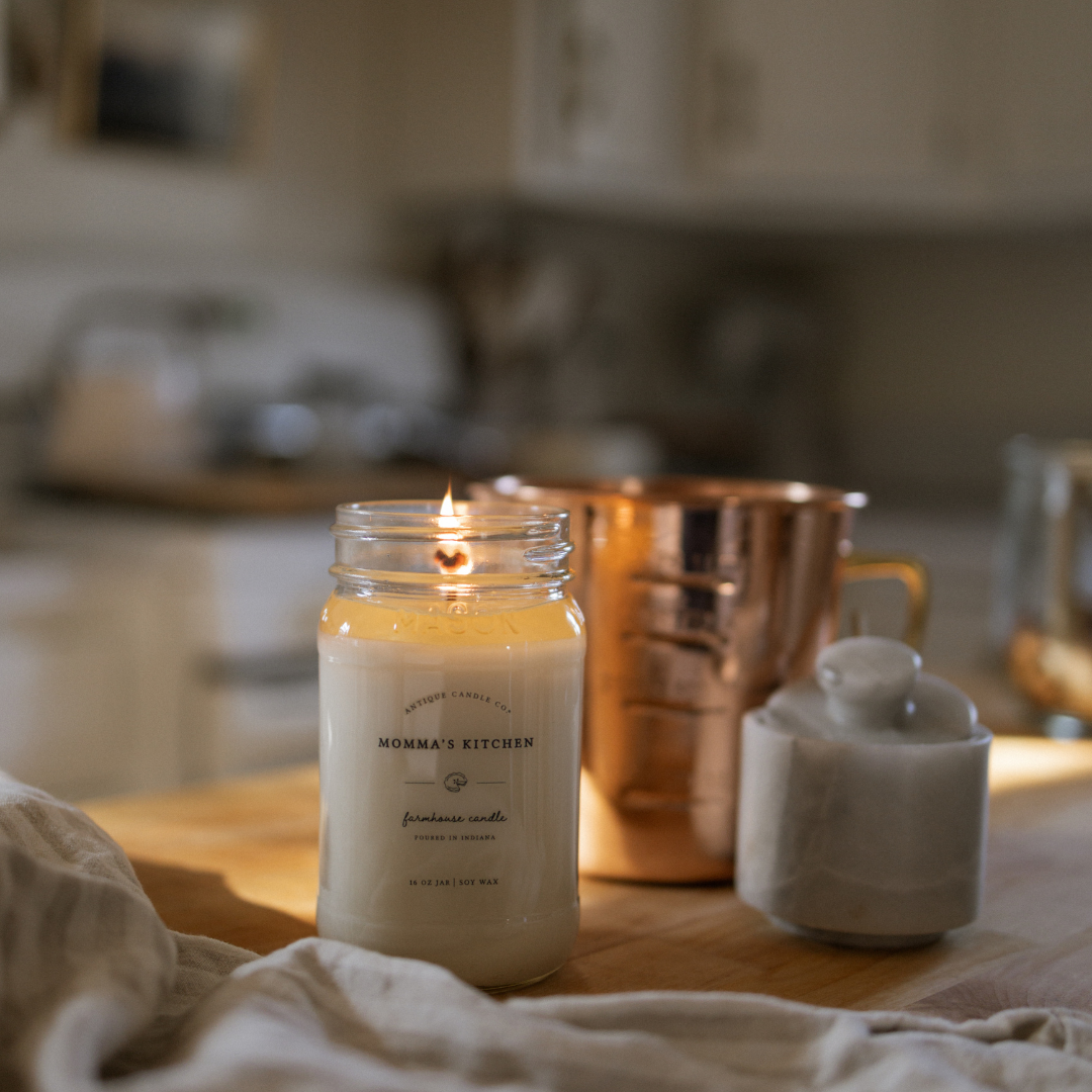 Momma's Kitchen Mason Jar Candle - Antique Candle Co - 16oz