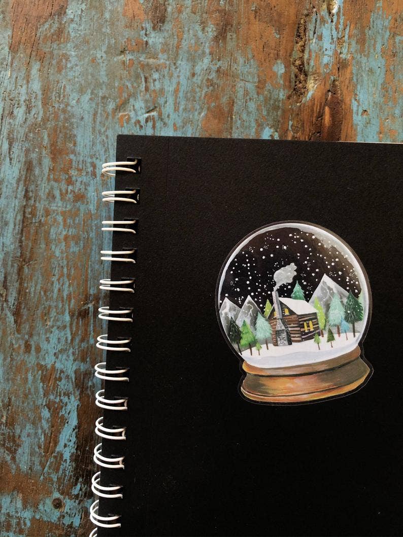 Katie Daisy - Clear Snow Globe Sticker