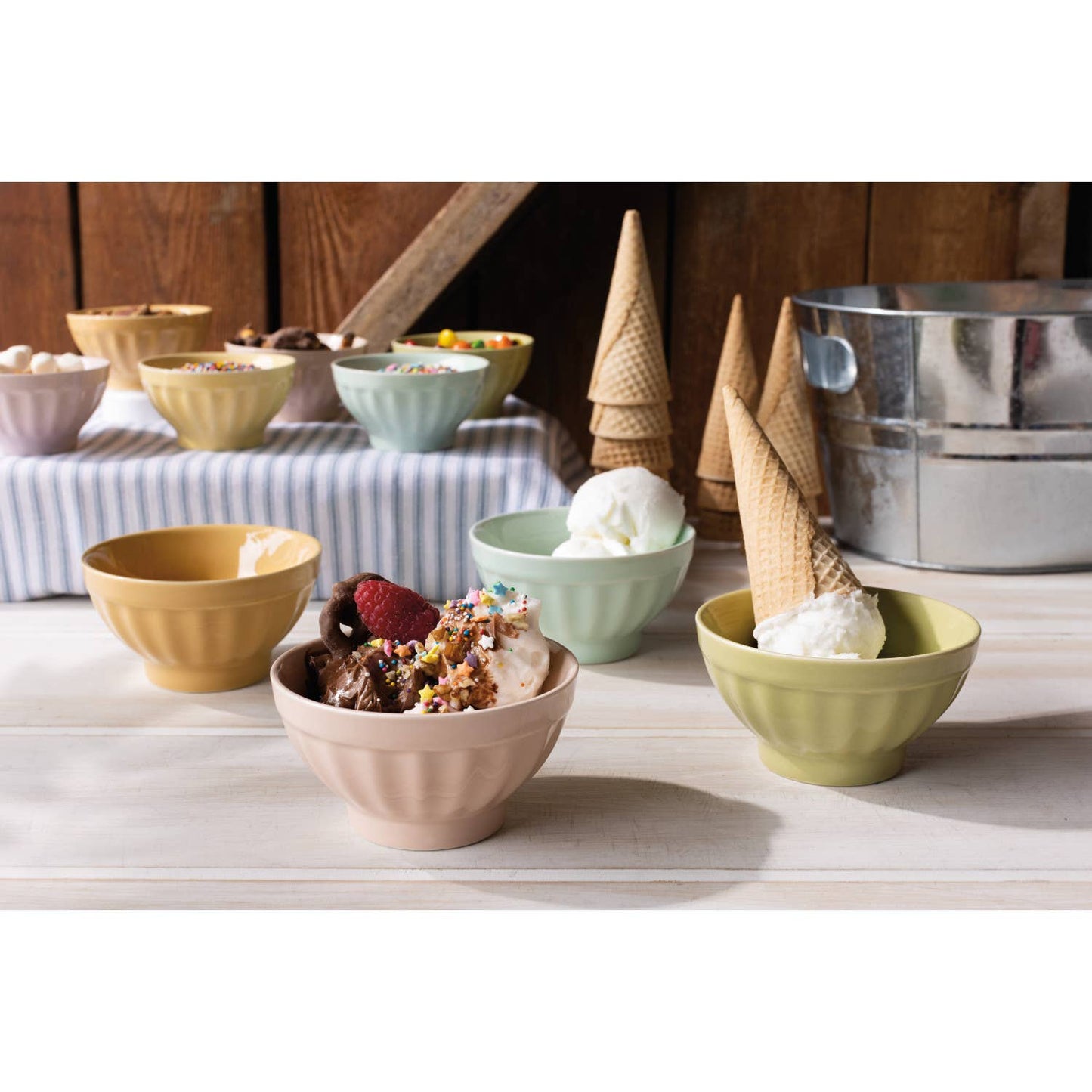 Pinch Bowls Set of 6 - Flora Sundae Bar - Now Designs by Danica