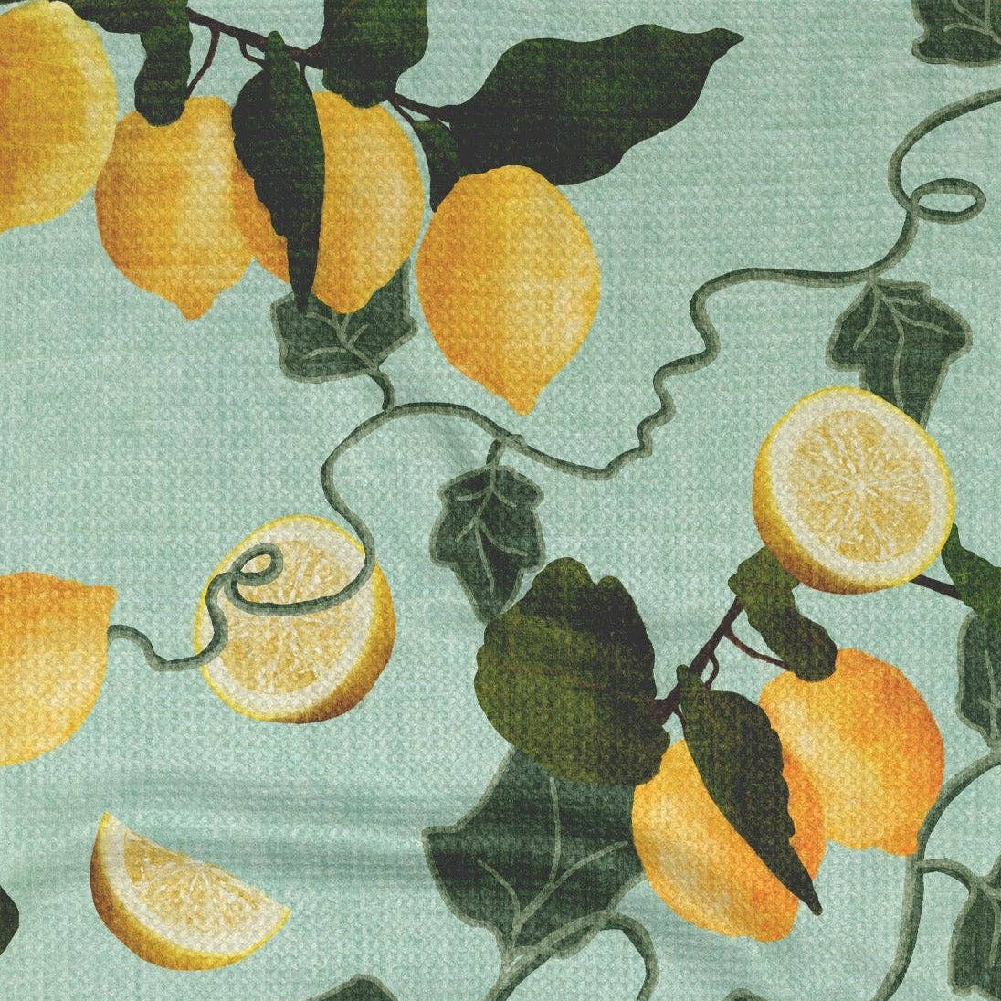 Geometry - Amalfi Lemons Tea Towel