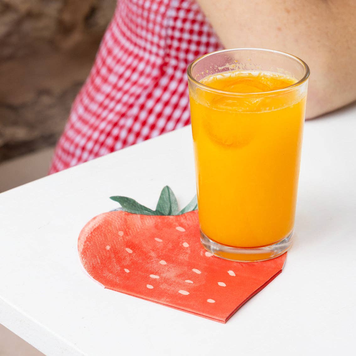 Strawberry Shaped Paper Napkins - 20 Pack