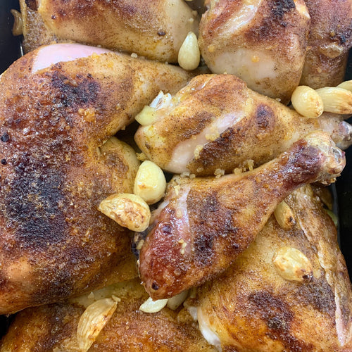 Roast Chicken with Sweet Garlic Glaze