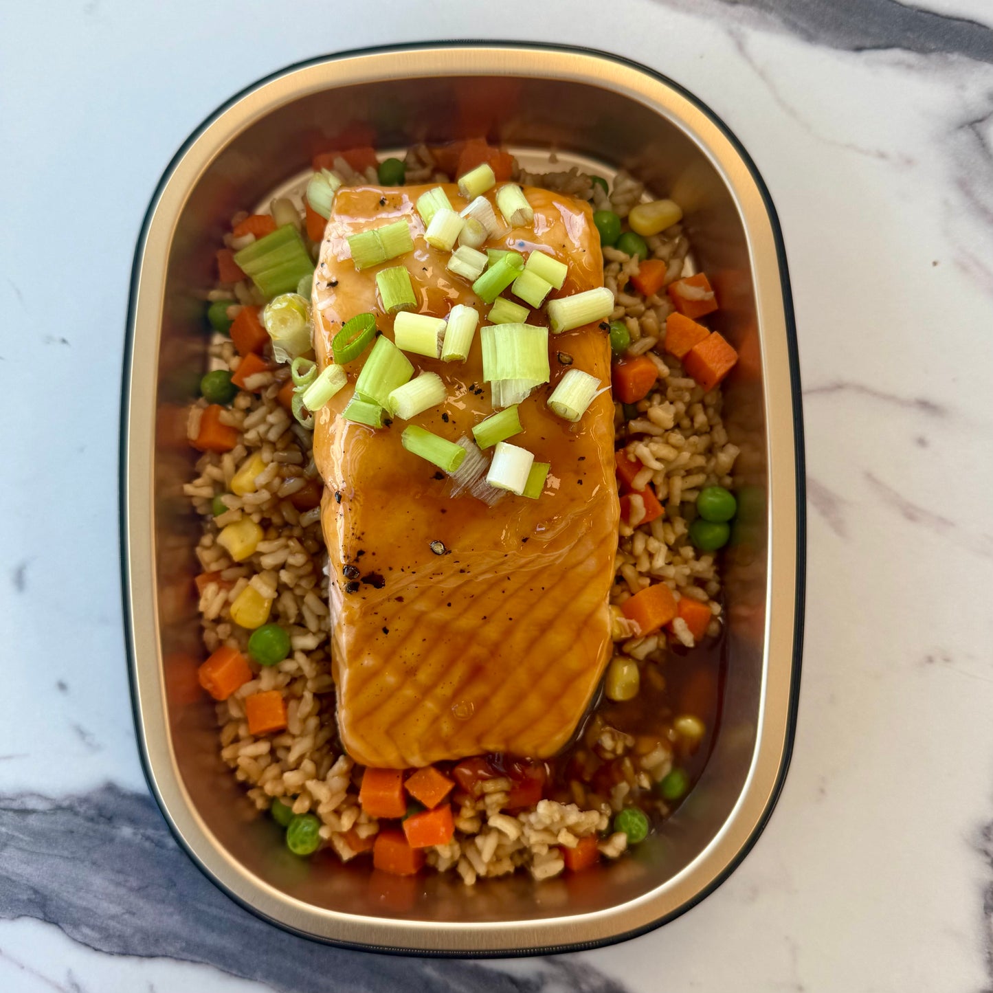 Teriyaki Glazed Salmon & Fried Rice