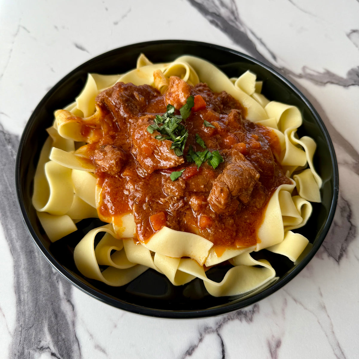 Pappardelle in Sunday Sauce