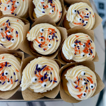 Load image into Gallery viewer, Scary Good Triple Vanilla Cream-filled Cupcakesi