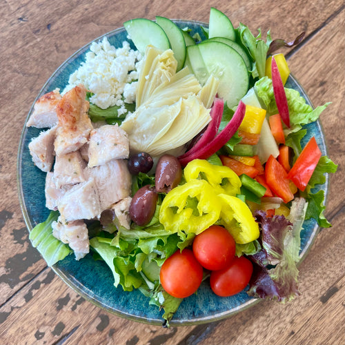 Greek Garlic Chicken Salad