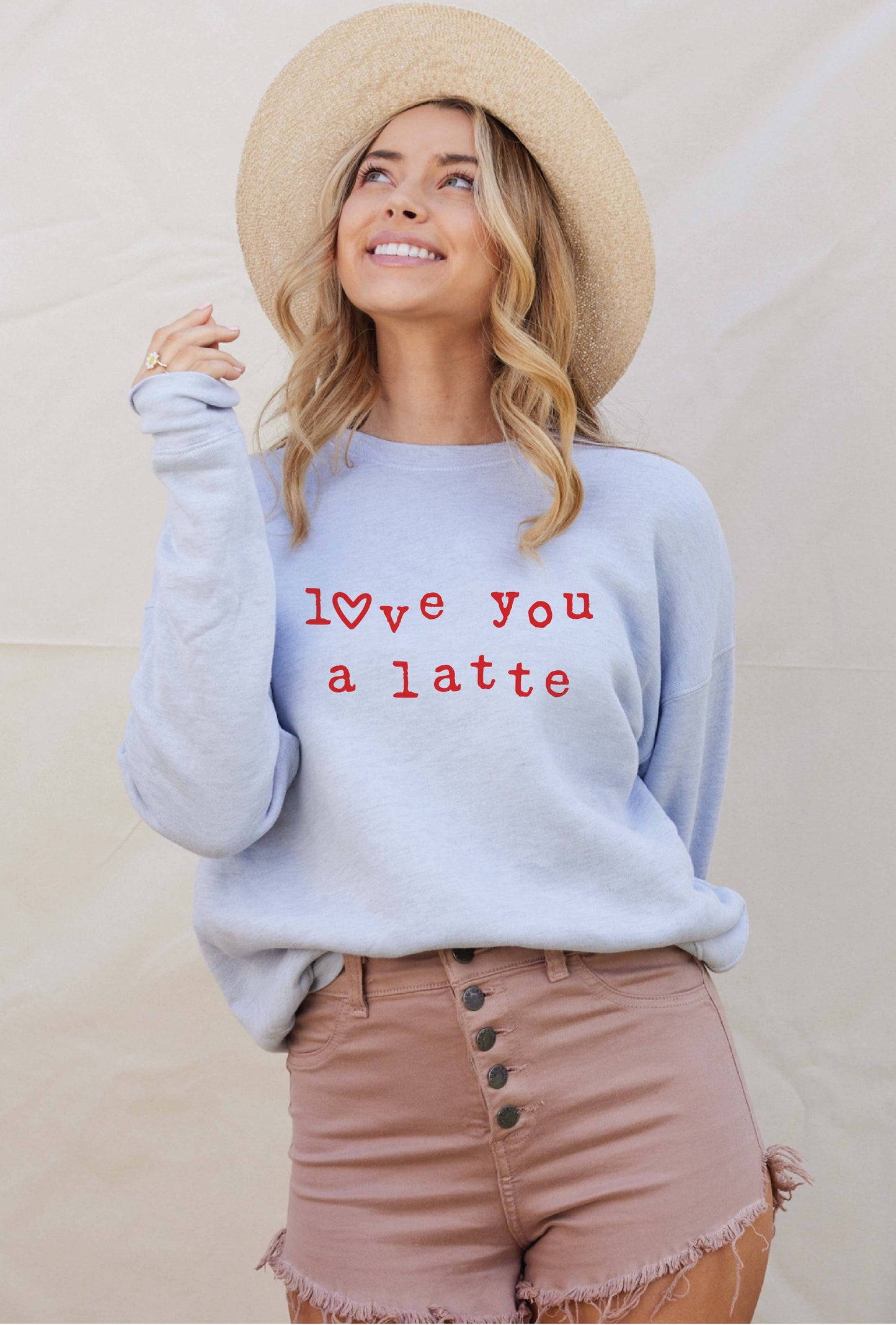 OAT COLLECTIVE - LOVE YOU A LATTE  Graphic Sweatshirt