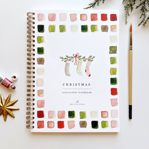 Watercolor Workbook: Christmas - Emily Lex Studio
