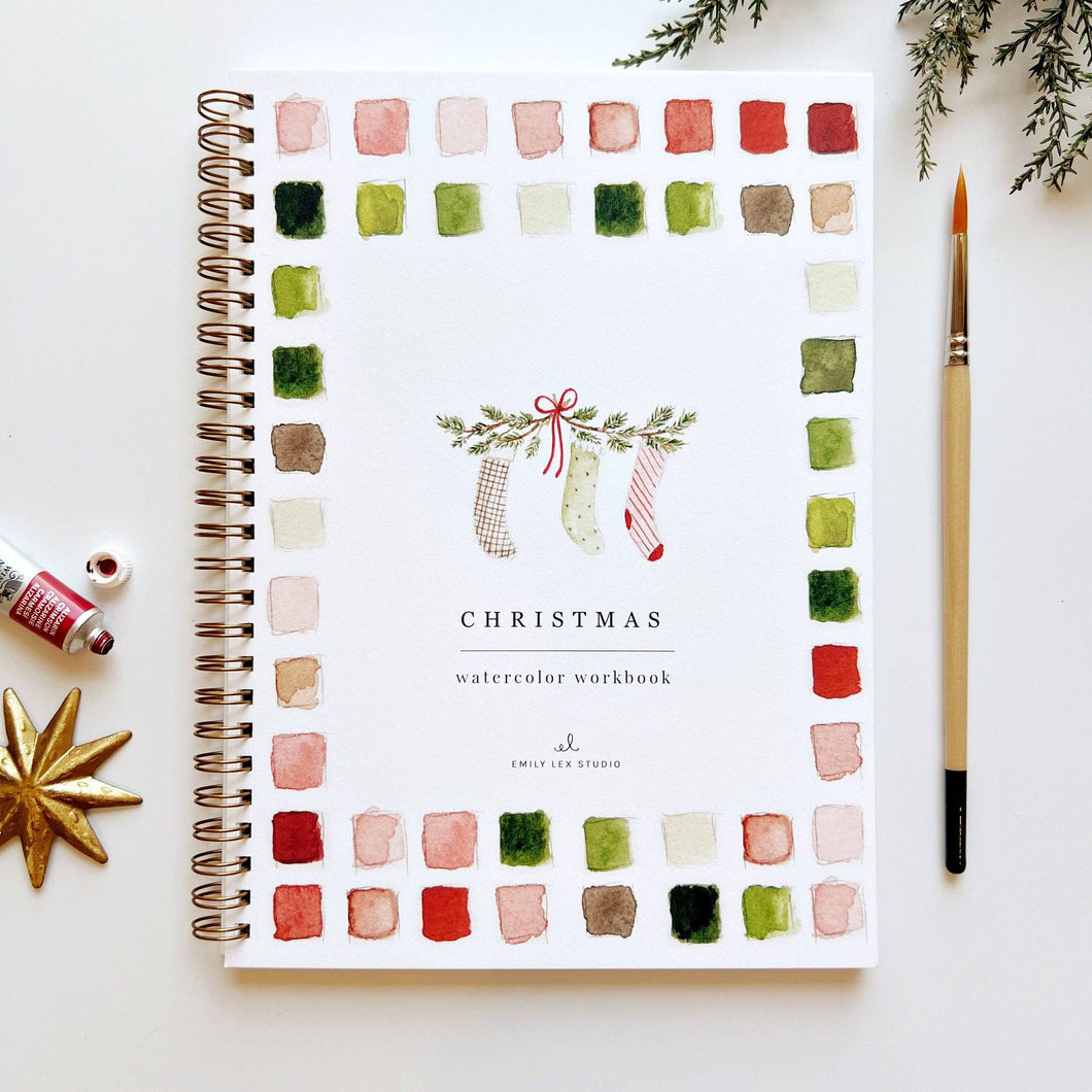 Watercolor Workbook: Christmas - Emily Lex Studio