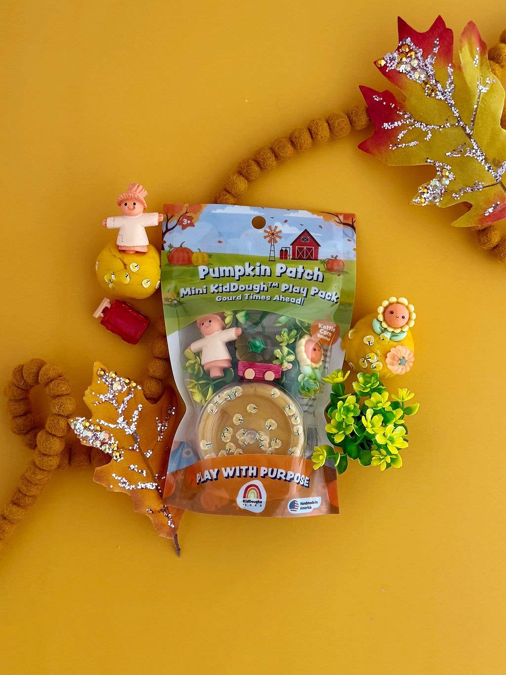 Earth Grown KidDoughs (KidDoughs by EGKD) - Pumpkin Patch Mini KidDough Play Pack